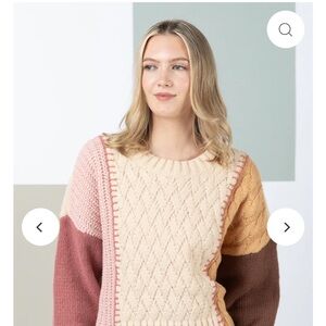 So Me Multicolor Cable Knit Sweater